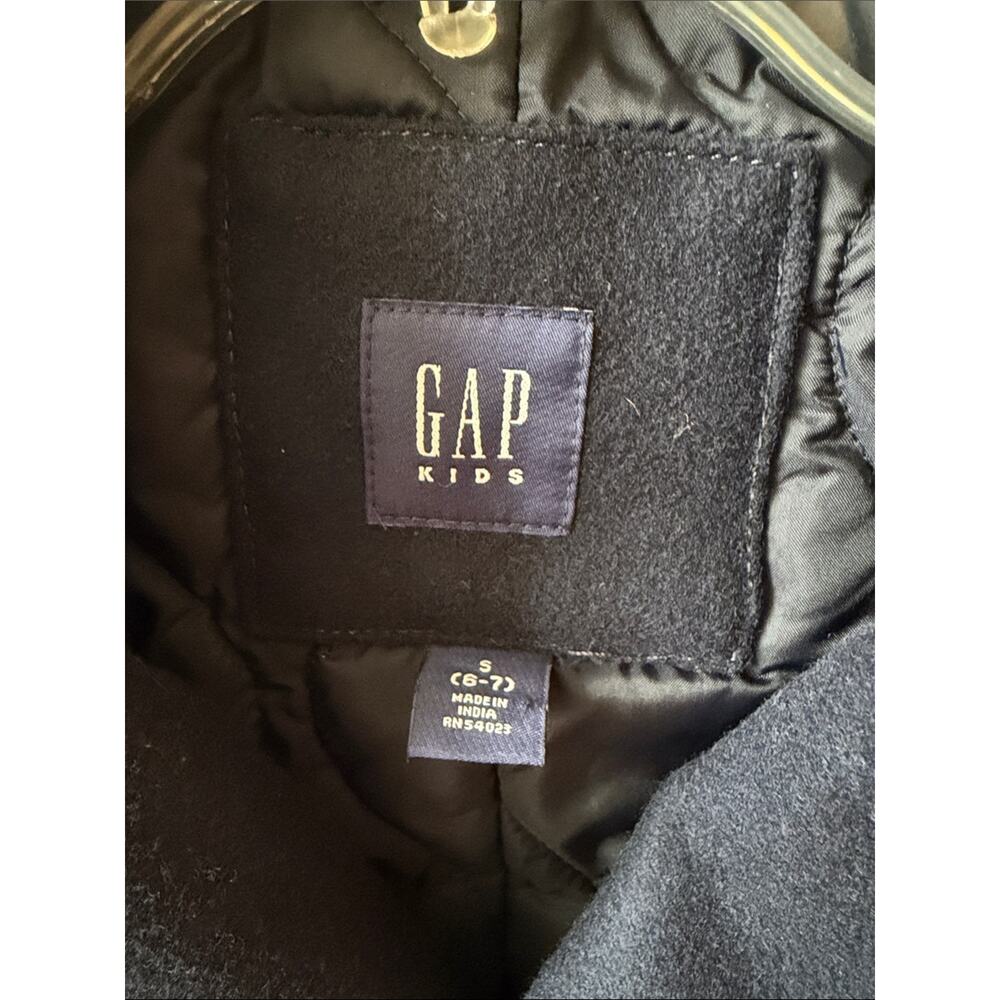 GAP Kids Navy Double-Breasted Peacoat Navy Boys Size Small 6 - 7 - Picture 4 of 9